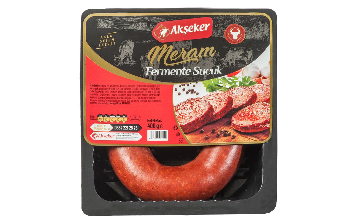 Akşeker Meram Fermented Coil Soudjouk 400 g
